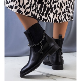 PA1 Botas negras con cadena Anarda negro 2