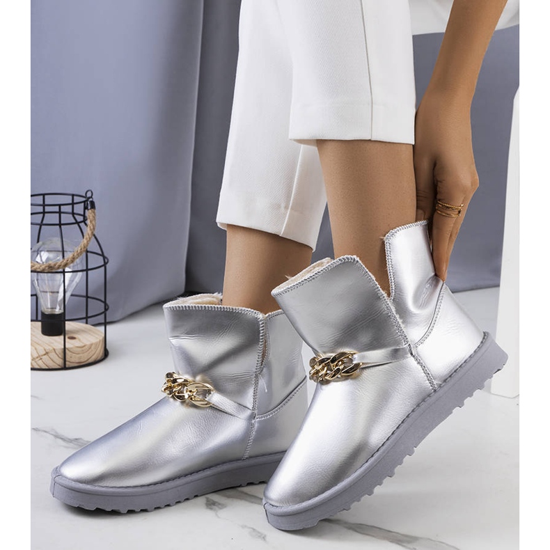 Botas de nieve plateadas para mujer de Catola plata 1