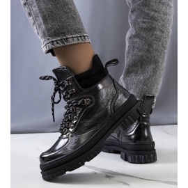 Botas Prepo charol gris negro 2