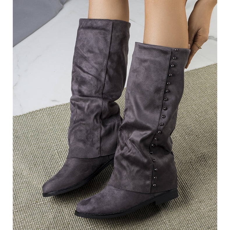 Botas de cuña grises de Balbin 1 Botas de cuña grises de Balbin 1