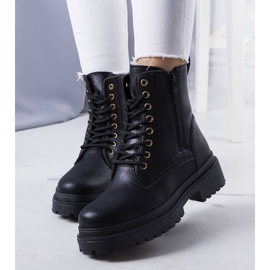 BM Botas negras en la suela Ali de moda. negro 1