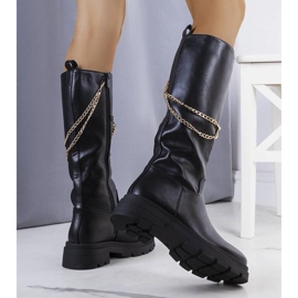 Botas negras con aislamiento y cadena Moruz negro 2