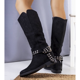 Botas con cuña aislantes negras de Novate negro 2