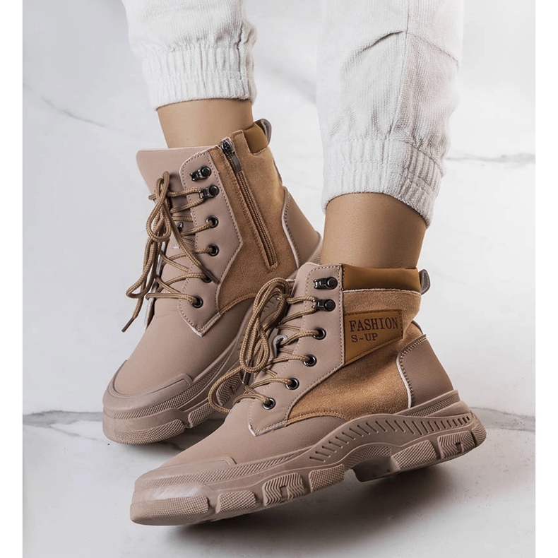 Botas aislantes marrones Fordla beige 1