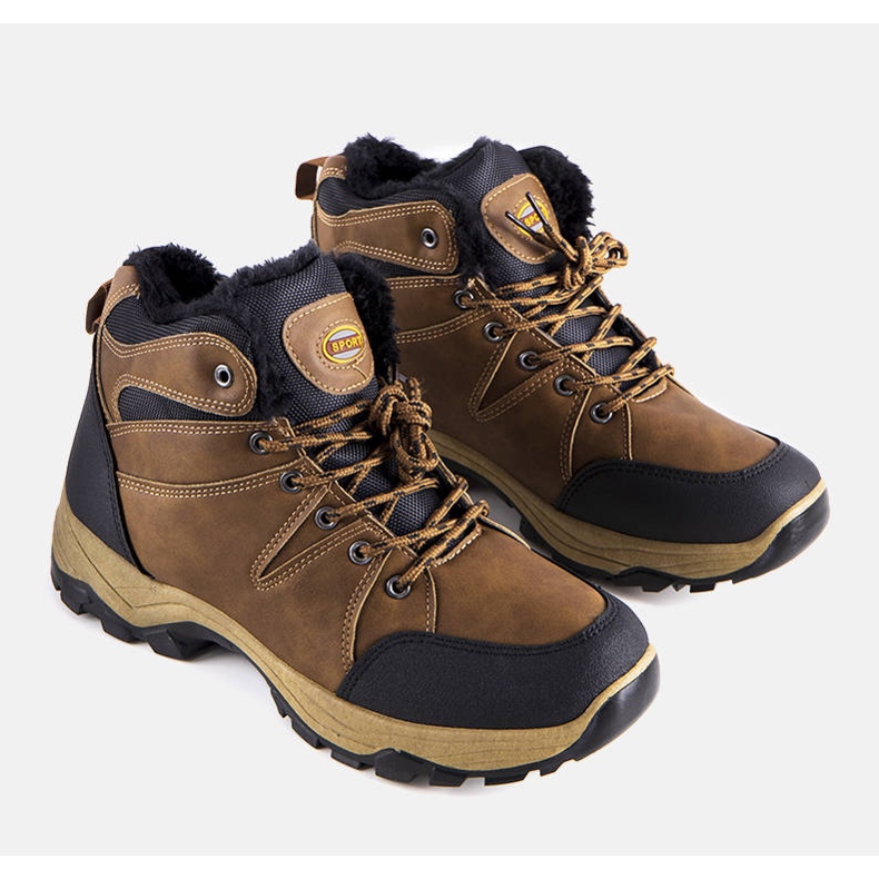 Botas aislantes marrones para hombre Upper marrón 1 Botas aislantes marrones para hombre Upper marrón 1