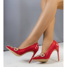 Tacones rojos con circonitas cúbicas de Osiri 1 Tacones rojos con circonitas cúbicas de Osiri 1