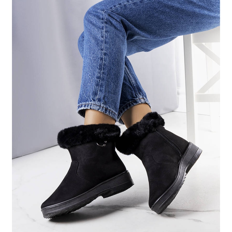 BM Botas para la nieve con detalles de piel negras de Marvin negro 1