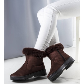 Botas para la nieve con ribete de pelo marrones de Marvin marrón 1