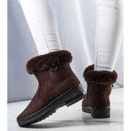 Botas para la nieve con ribete de pelo marrones de Marvin marrón 2