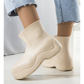 BM Botas de agua beige con suela alta Frolo 2