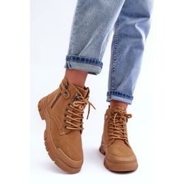 PS1 Botas Mujer Ante Aislante Camel Jailina marrón 4