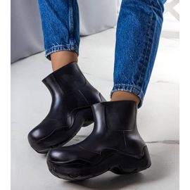 Botas de goma negras con suela alta Frolo negro 2