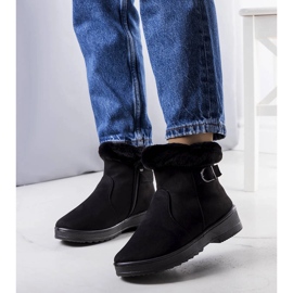 Botas de nieve negras con aislamiento y pelo Julius negro 1