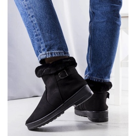 Botas de nieve negras con aislamiento y pelo Julius negro 2
