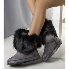 Botas de nieve con aislamiento de pelo gris Kynlee 1 Botas de nieve con aislamiento de pelo gris Kynlee 1