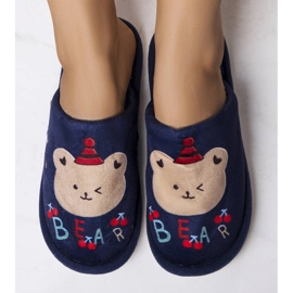 Pantuflas blandas Bear azul marino 1