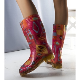 Botas de agua de mujer naranjas de Massby 1