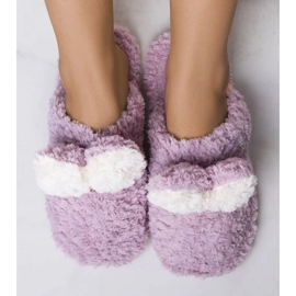 Pantuflas Suaves Conejo Morado púrpura 1
