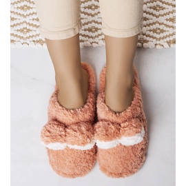 Pantuflas Conejo suave rosa oscuro rosado 1
