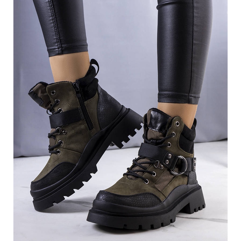 PA1 Botas verdes con aislamiento de Zakira negro 1