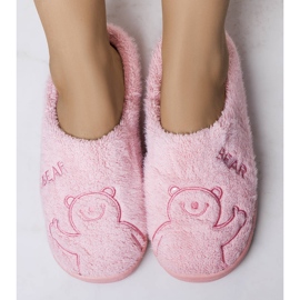 BM Pantuflas blandas rosa Smile Bear rosado 1