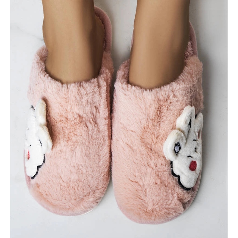 Pantuflas Half Bunny suave rosa claro 1