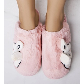 Pantuflas suave Half Bunny rosa rosado 1