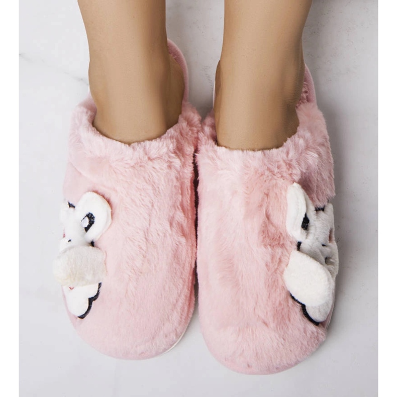 Pantuflas suave Half Bunny rosa 1