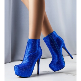 BM Botas azules de tacón alto de Tatiana. 1