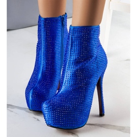 BM Botas azules de tacón alto de Tatiana. 2