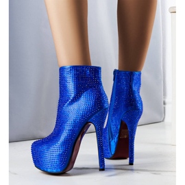BM Botas azules de tacón alto de Tatiana. 3