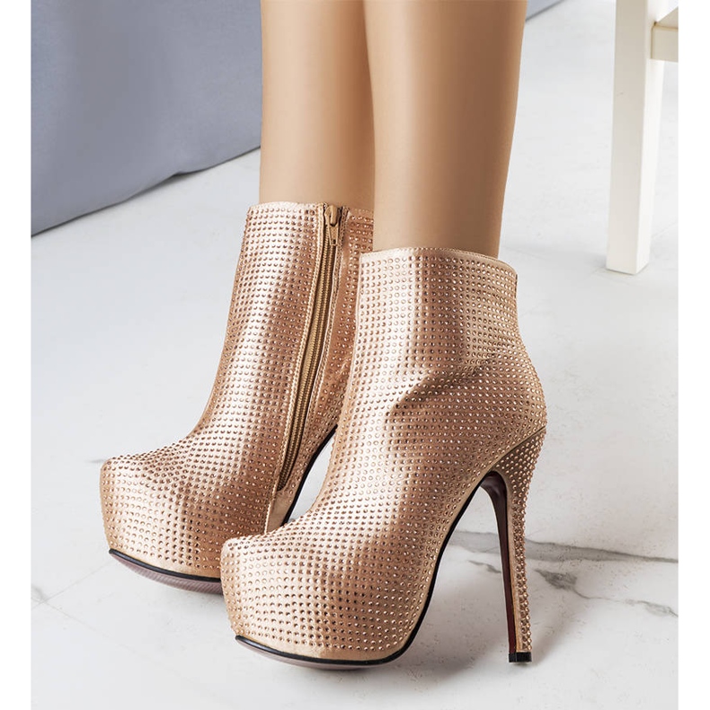 BM Botines dorados tacón Tatiana 2