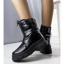 Botas de nieve acolchadas negras de Giovanni negro 1 Botas de nieve acolchadas negras de Giovanni negro 1