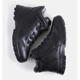 Botas Trenton insuladas lacadas en negro 2