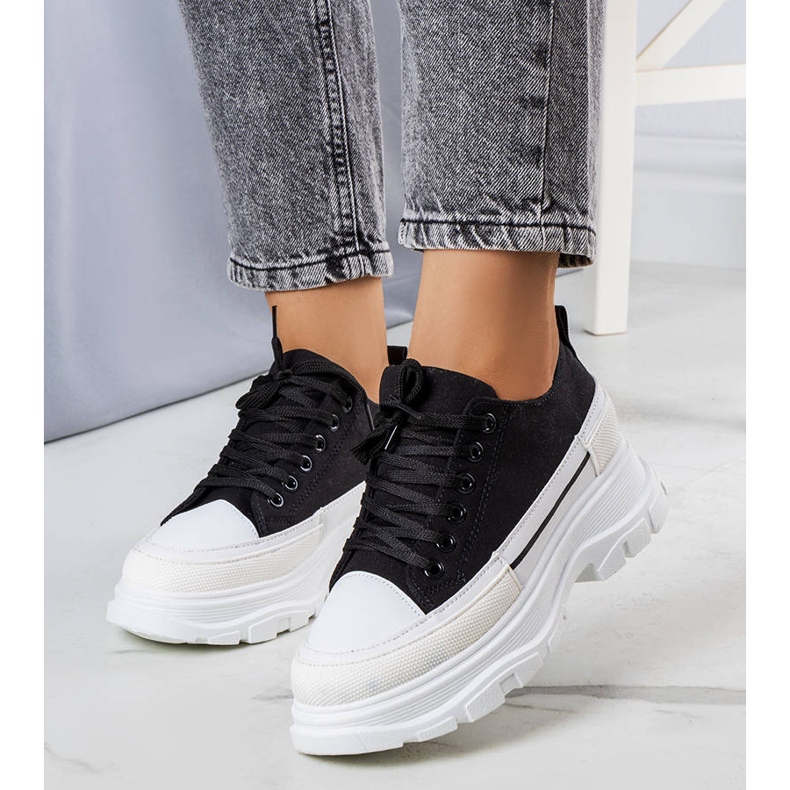 BM Zapatillas negras de plataforma alta de Lavaris negro 1