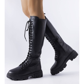 Botas negras con aislamiento y ribetes de Lomme negro 2