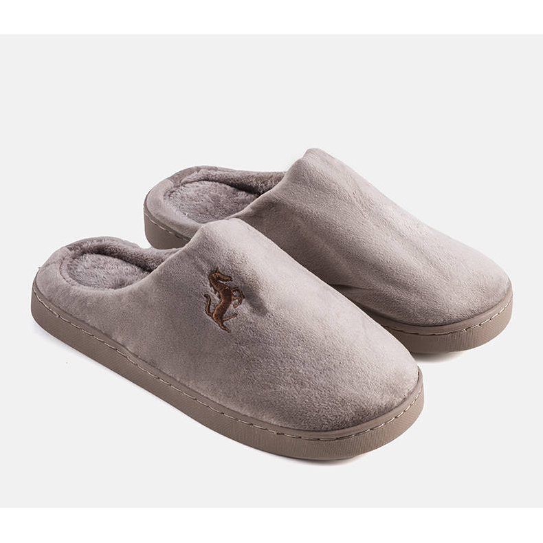 Pantuflas hombre Presse marrones beige 1