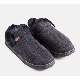 Pantuflas altas Voltar negras para hombre negro 1 Pantuflas altas Voltar negras para hombre negro 1
