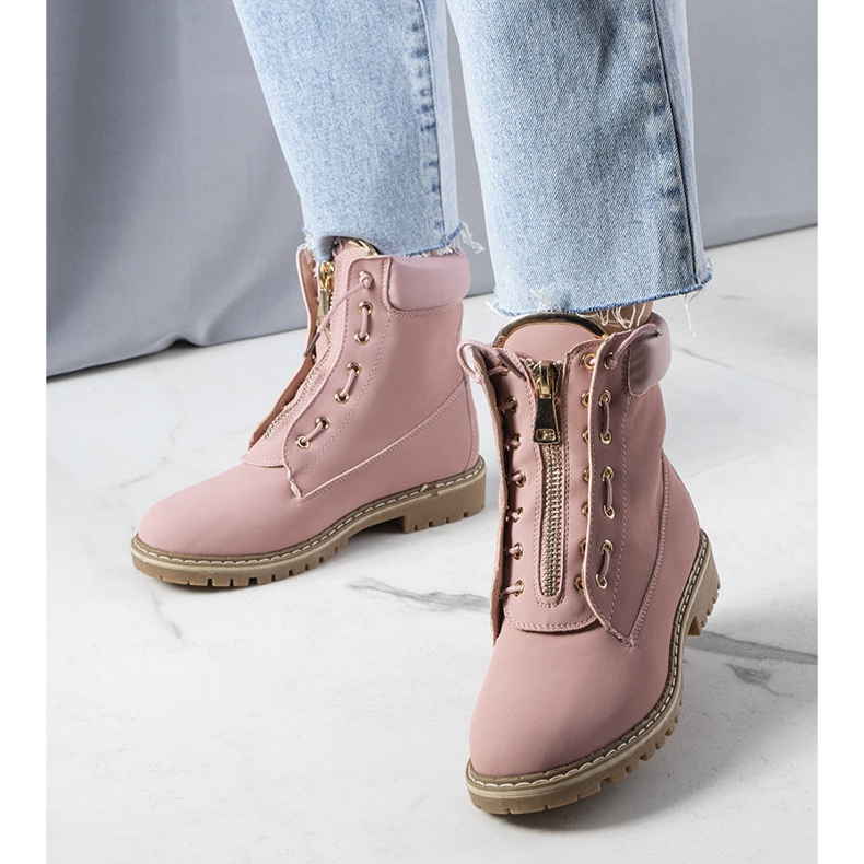 BM Las botas de montaña rosas de Stephanie rosado 1