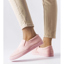 Deportivas en antelina rosa de Leroy 1