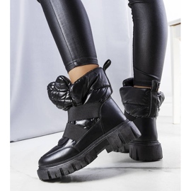 Botas para la nieve sin cordones con aislamiento negras de Francisco negro 2