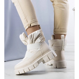 Botas para la nieve sin cordones con aislamiento beige de Francisco 2