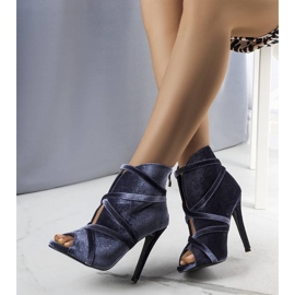 BM Elegantes zapatos de salón grises con parte superior de Sao 1