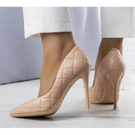 Tacones altos acolchados beige Lore 2