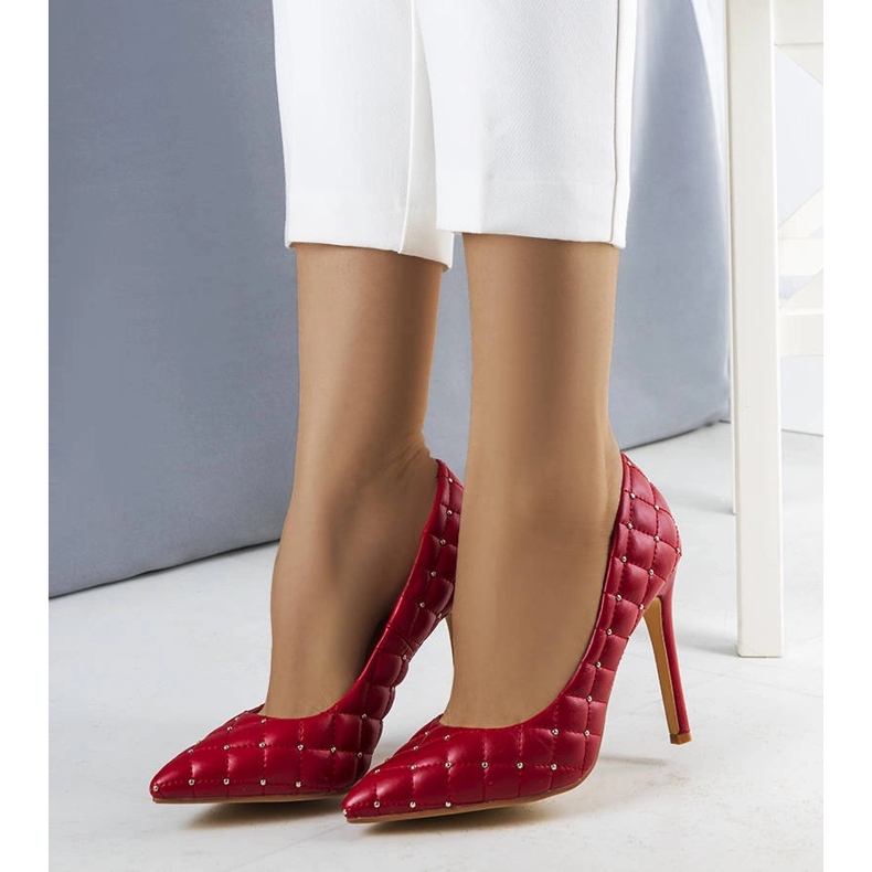 Tacones acolchados rojos Dayton 1