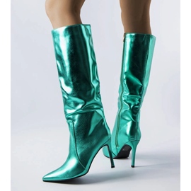 Botas de tacón verde oscuro de Jaylin 1