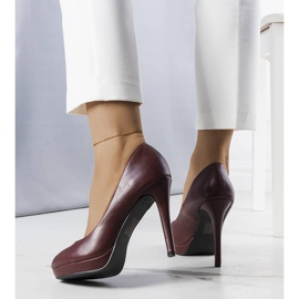 PA1 Zapatos de tacón burdeos de Santino rojo 2