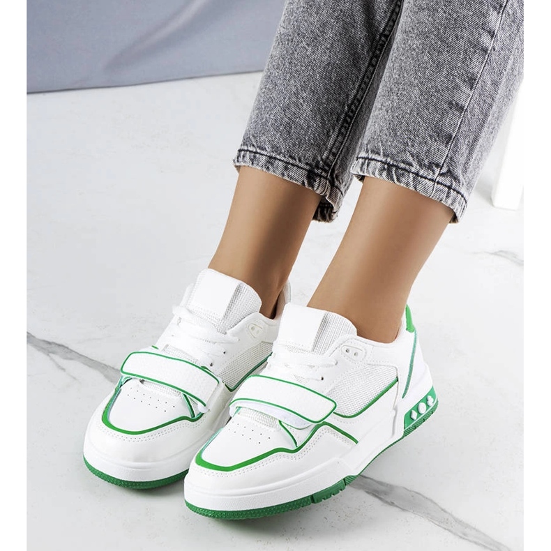 Deportivas de mujer Kadie verdes blanco 1