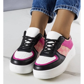 Zapatillas de mujer rosas y negras de Luzia. negro 1