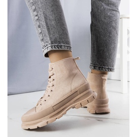 BM Zapatillas con plataforma beige oscuro de Gertrude 2